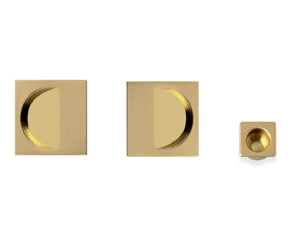 Maniglia Incasso Quadra Porta Scorrevole modello K305FMZ03 d.53x53/48 Senza Foro Chiave varie finiture | Comit - immagine 2
